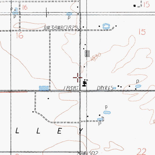 Topographic Map of Newberry Springs Volunteer Fire Department, CA