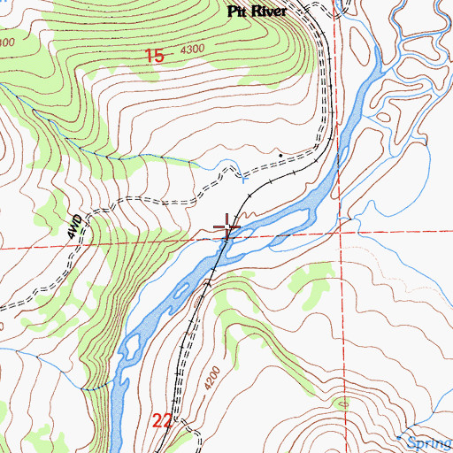 Topographic Map of Big Valley, CA