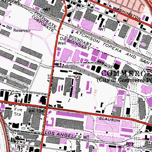 Topographic Map of Hazardous Material Unit Central Los Angeles County, CA