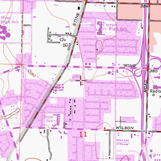 Topographic Map of Bakersfield Fire Department Station 7, CA