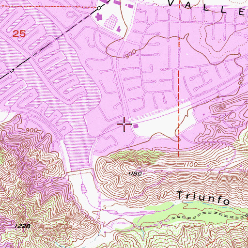 Topographic Map of Los Angeles County Fire Department Station 144, CA