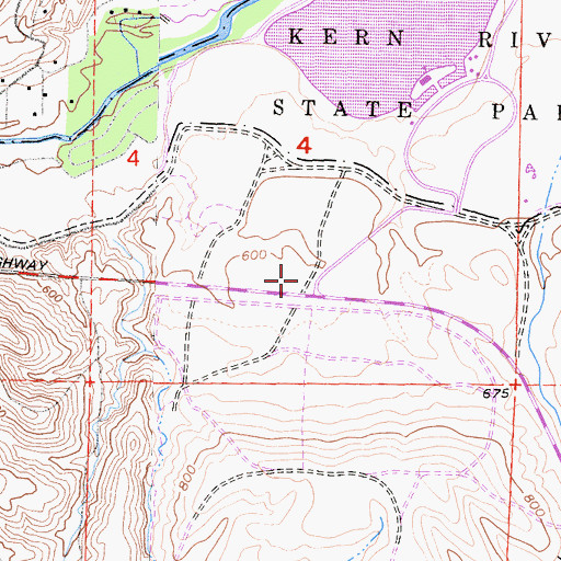 Topographic Map of Bakersfield Fire Department Station 10, CA