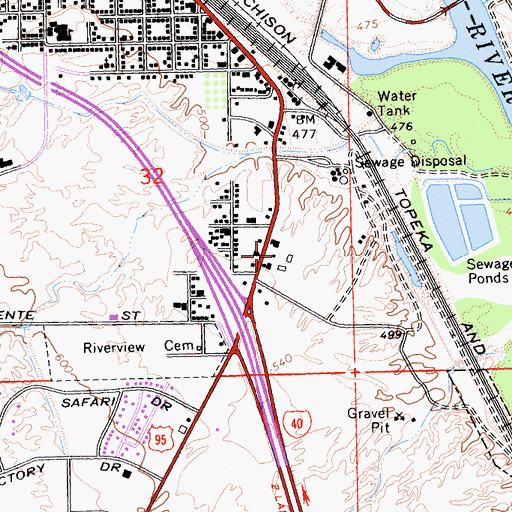 Topographic Map of Baker Emergency Medical Service, CA