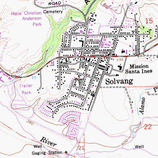 Topographic Map of Santa Barbara County Fire Department Station 30, CA