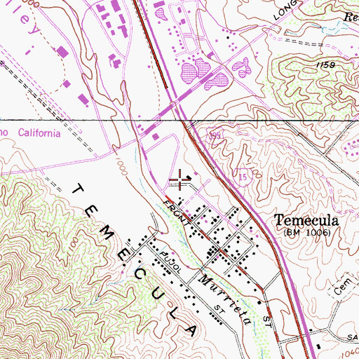 Topographic Map of Riverside County Fire Department Station 12 Temecula, CA
