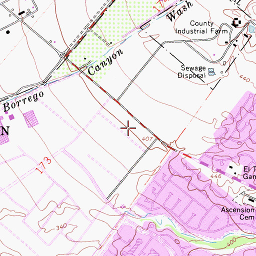 Topographic Map of Orange County Fire Authority Station 38, CA
