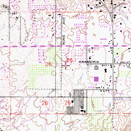 Topographic Map of Riverside County Fire Department Station 8 Woodcrest, CA