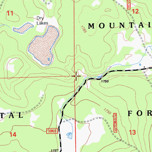 Topographic Map of Blacks Mountain Experimental Forest, CA