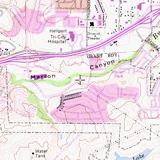 Topographic Map of Oceanside Fire Department Station 4, CA