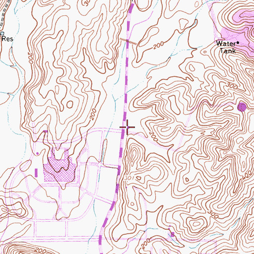 Topographic Map of Orange County Fire Authority Station 39, CA