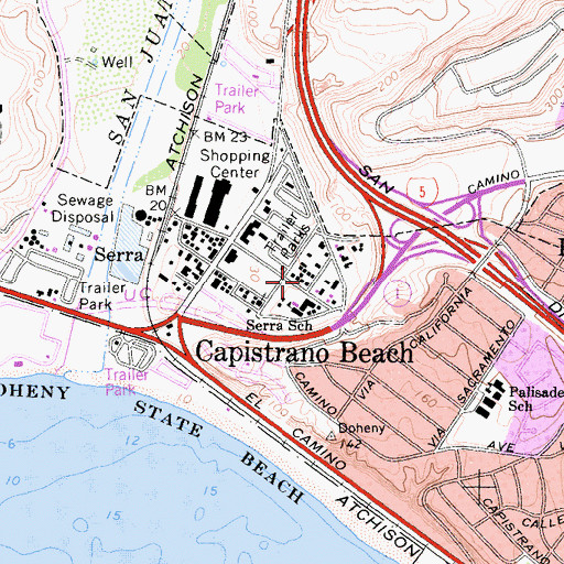 Topographic Map of Orange County Fire Authority Station 29, CA