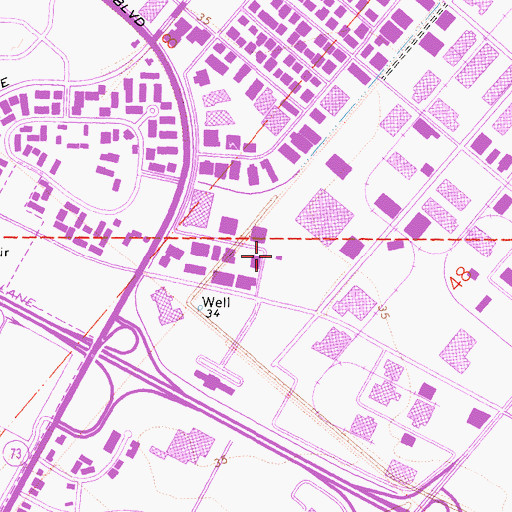 Topographic Map of Orange County Fire Authority Station 28, CA