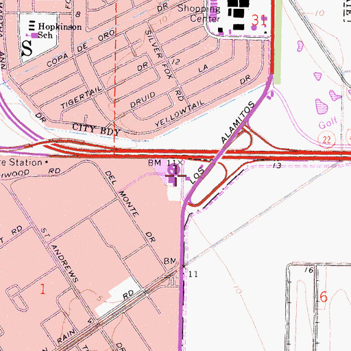 Topographic Map of Orange County Fire Authority Station 48, CA
