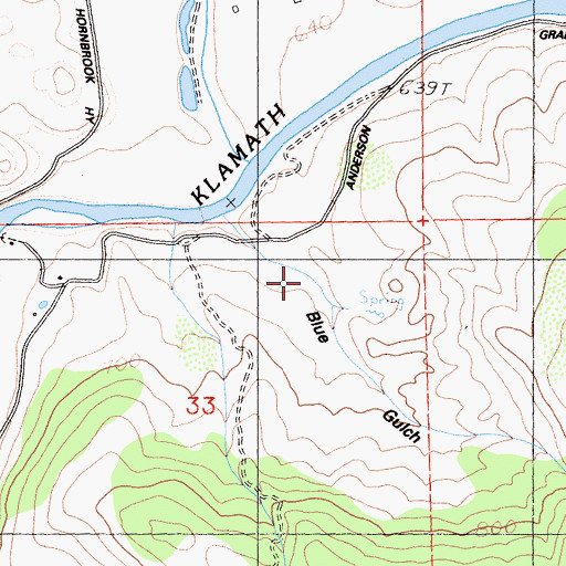 Topographic Map of Blue Gulch, CA
