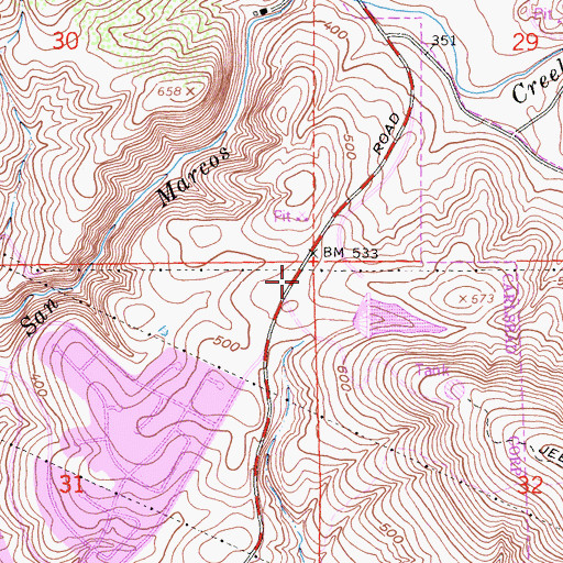 Topographic Map of Carlsbad Fire Department Station 6, CA