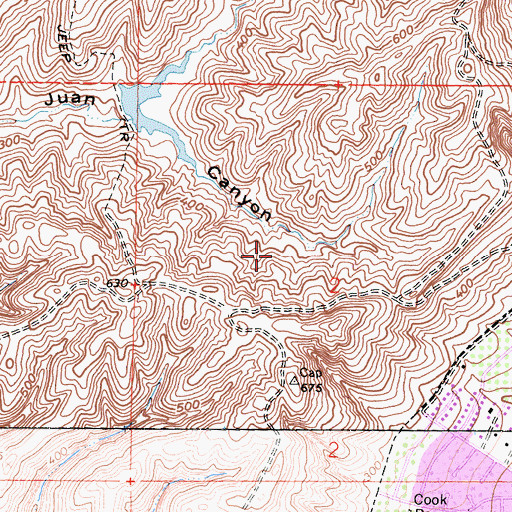 Topographic Map of Orange County Fire Authority Station 49, CA