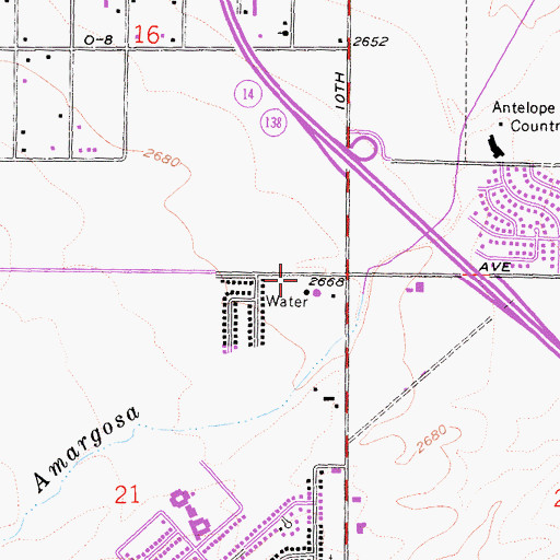 Topographic Map of Los Angeles County Fire Department Station 24, CA