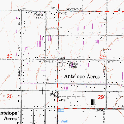 Topographic Map of Los Angeles County Fire Department Station 112, CA