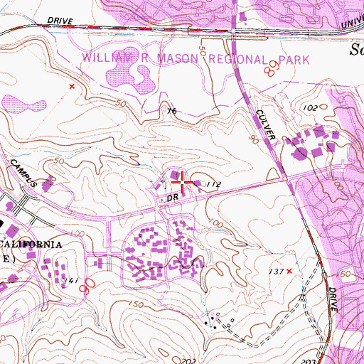 Topographic Map of Orange County Fire Authority Station 4, CA