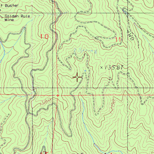 Topographic Map of Bluejay Mine, CA