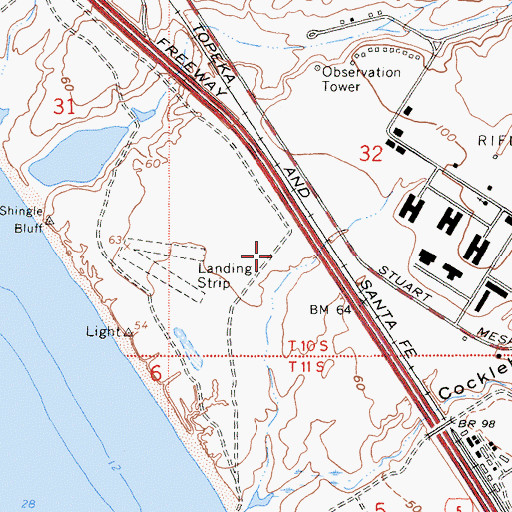 Topographic Map of Camp Pendleton Fire Department Station 2, CA