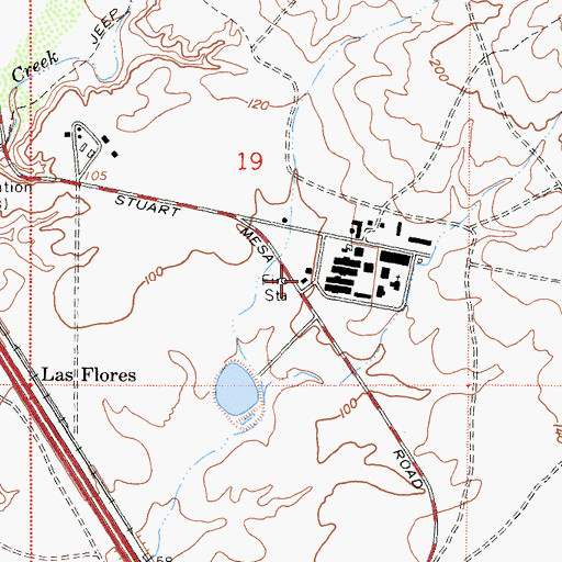 Topographic Map of Camp Pendleton Fire Department Station 10, CA