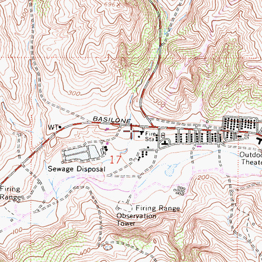 Topographic Map of Camp Pendleton Fire Department Station 7, CA