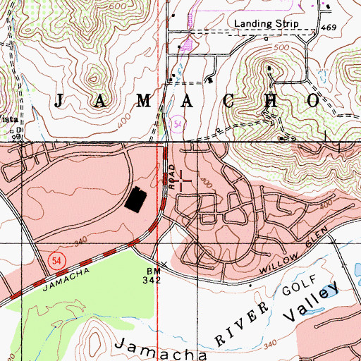 Topographic Map of California Department of Forestry and Fire Protection San Diego Fire District Headquarters, CA