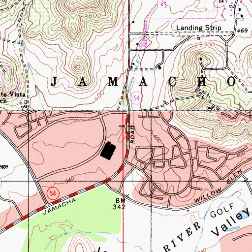 Topographic Map of California Department of Forestry and Fire Protection Monte Vista Fire Station 20, CA