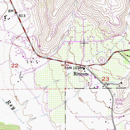 Topographic Map of CAL FIRE Rincon Station, CA