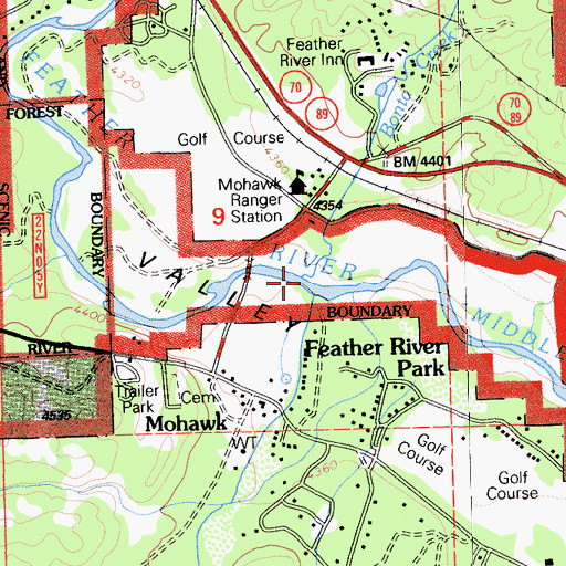 Topographic Map of Bonta Creek, CA