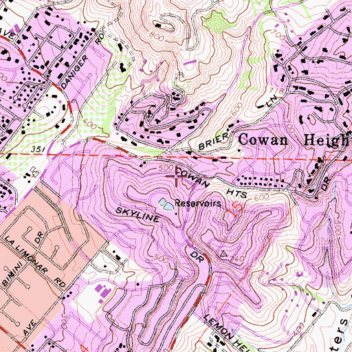 Topographic Map of Orange County Fire Authority Station 8, CA