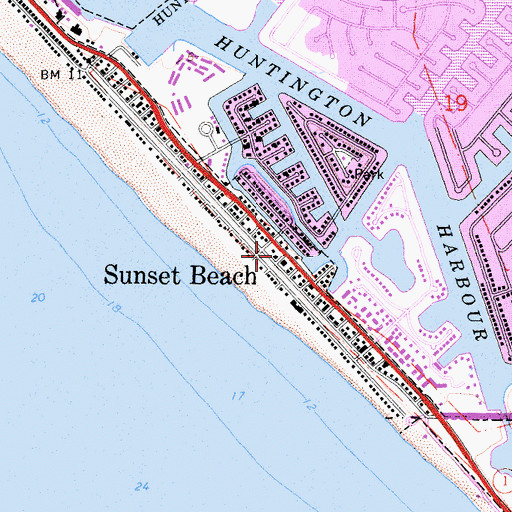 Topographic Map of Orange County Fire Authority Station 3, CA