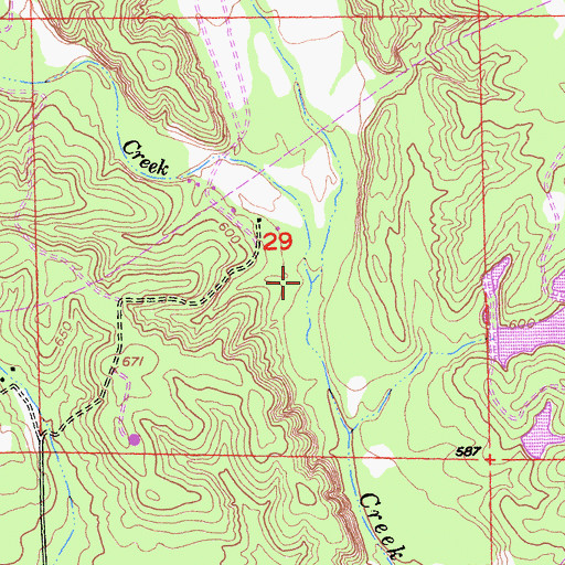 Topographic Map of Boulder Creek, CA