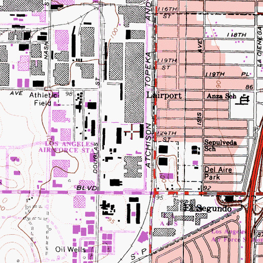 Topographic Map of Northrop Grumman Corporation Fire Department, CA