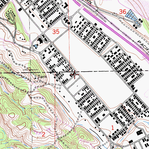Topographic Map of Camp Roberts Emergency Services, CA