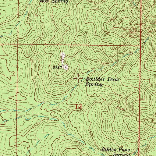 Topographic Map of Boulder Dam Spring, AZ