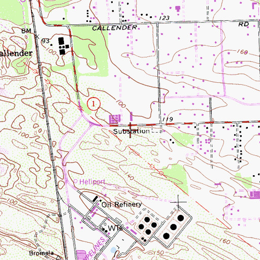 Topographic Map of California Department of Forestry and Fire Protection Station 22 Mesa, CA
