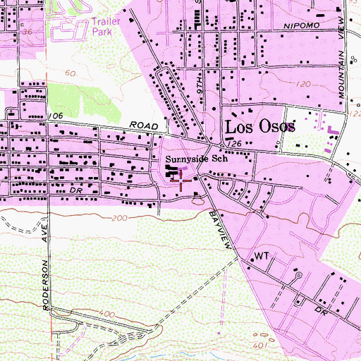 Topographic Map of California Department of Forestry and Fire Protection Station 15 - South Bay, CA