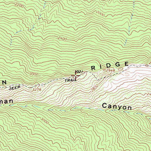Topographic Map of Bowman Ridge, CA