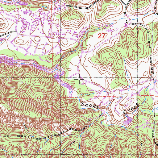 Topographic Map of California Department of Forestry and Fire Protection Station 33 Heritage, CA