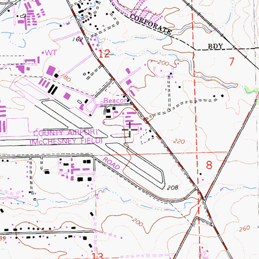Topographic Map of California Department of Forestry and Fire Protection Station 21 San Luis Obispo Airport, CA