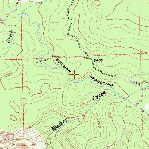 Topographic Map of Bowman-Spaulding Conduit Flume, CA