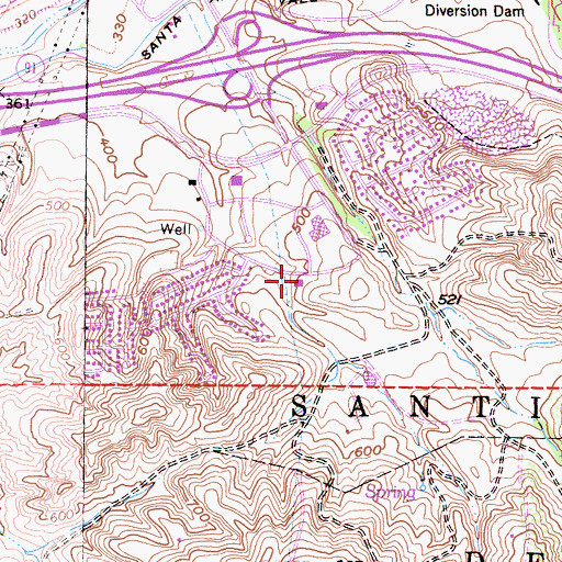 Topographic Map of Anaheim Fire Department Station 10, CA