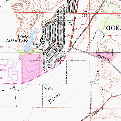 Topographic Map of Oceanside Fire Department Station 5, CA