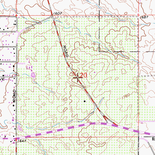 Topographic Map of Riverside Fire Department Station 11 Orange Crest, CA