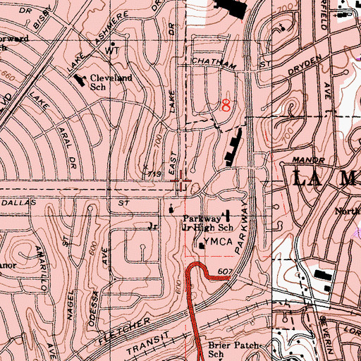 Topographic Map of Heartland Fire and Rescue La Mesa Station 12, CA
