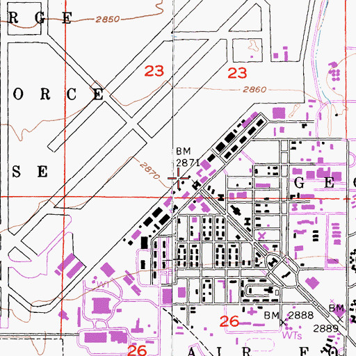 Topographic Map of San Bernardino County Fire and Rescue Station 319 Southern California Logistics Airport, CA