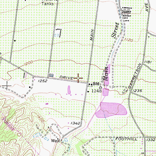 Topographic Map of Corona Fire Department Station 6, CA