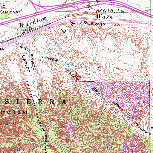 Topographic Map of Corona Fire Department Station 5, CA